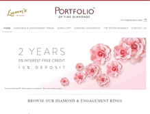 Tablet Screenshot of lunns.portfoliooffinediamonds.com